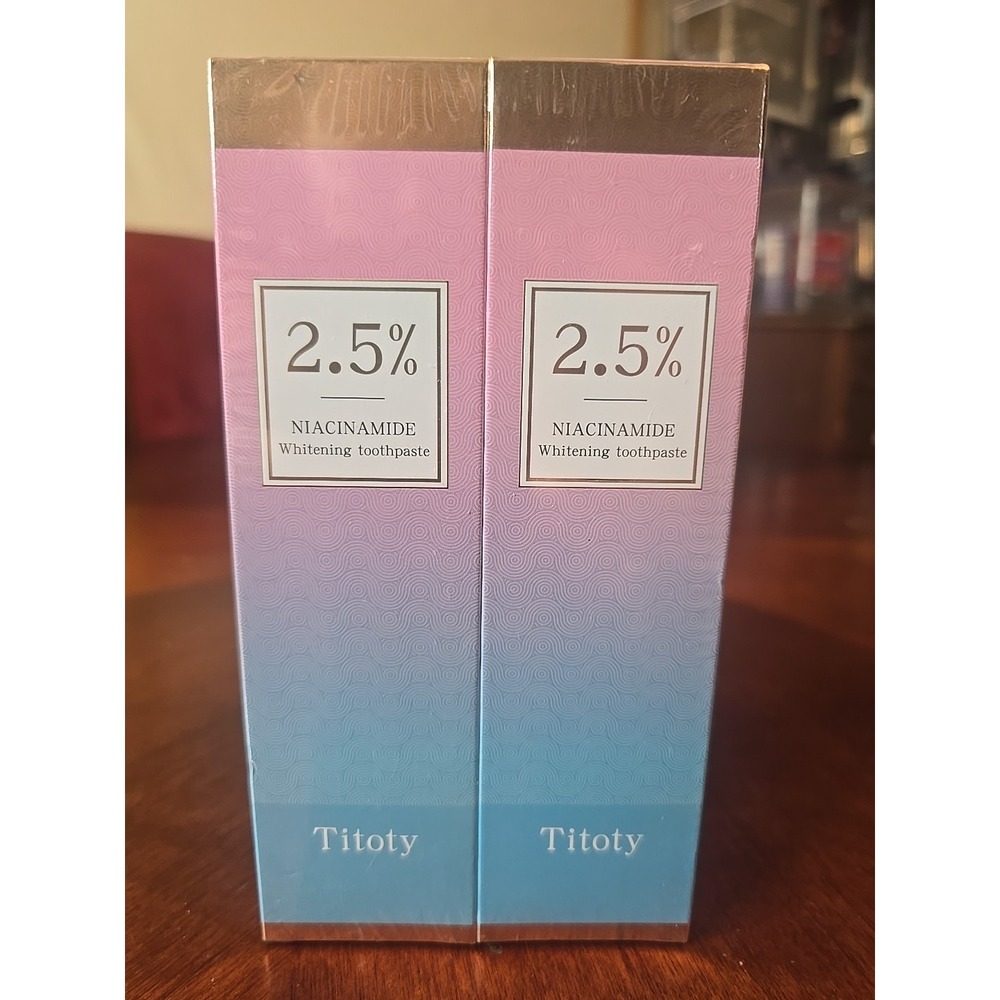 2Pcs Niacinamide Mint Whitening Toothpaste Fresh Breath‎ Gentle Care Teeth Clean